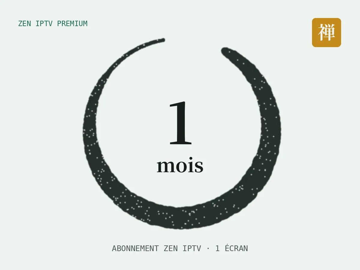 Abonnement Zen IPTV 1 mois, 1 écran