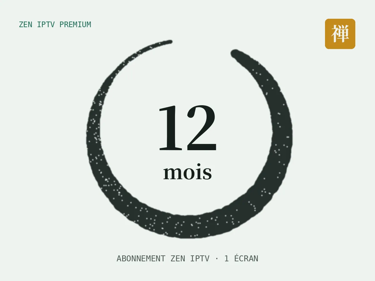 Abonnement Zen IPTV 12 mois, 1 écran