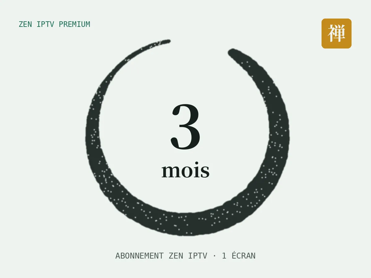 Abonnement Zen IPTV 3 mois, 1 écran