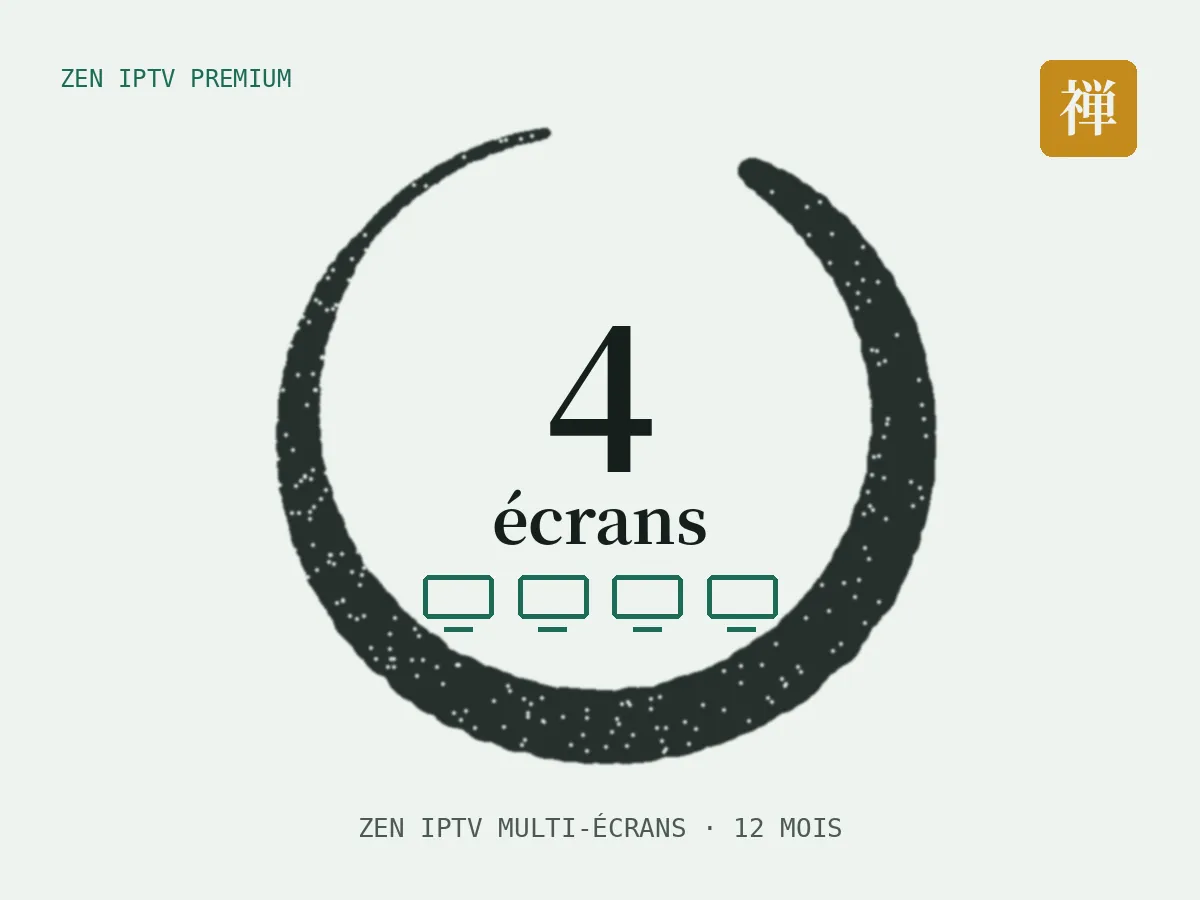 Abonnement Zen IPTV 4 écrans pendant 12 mois